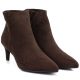 13. Women's insulated ankle boots with a low heel, suede, brown, Sergio Leone BT-65