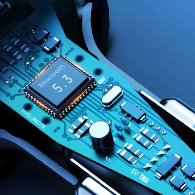 6. Dudao R2PRO+ Transmitter with PD25W Bluetooth 5.3 RGB Charging Ports - Black and Silver