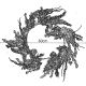 6. DECORATIVE DOOR WREATH 60 CM RED