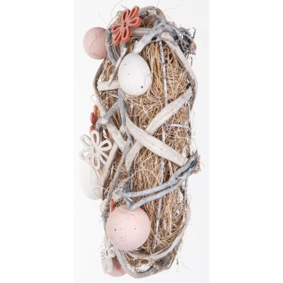 39. DECORATIVE WREATH GRAY DIAMETER 24CM