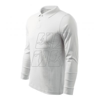 Malfini Single J. LS M MLI-21100 white polo shirt