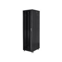 Lanberg FF01-8837-12B Single Section Cabinet (37U; 19''; 1833 mm / 800mm / 800 mm; floor-standing; Full Glass; 800 kg; black)