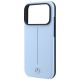 6. Mercedes Leather Semi Wrap Iconic Line MagSafe Case for iPhone 18 Pro Max / 17 Pro Max - Blue