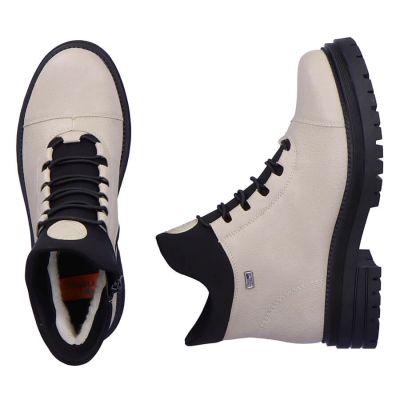 46. Waterproof, Comfortable Beige Women’s Insulated Ankle Boots Rieker Y3163-60