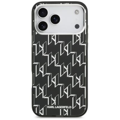 3. Karl Lagerfeld IML KL Monogram MagSafe Case for iPhone 17 Pro Max - Black