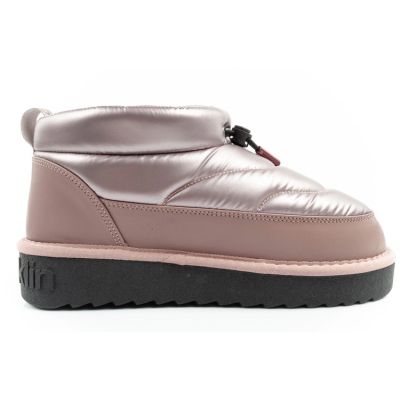 4. D.Franklin women's snow boots winter fashionable insulated ankle boots rose gold