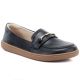 Women's leather moccasin shoes, wide, black, Potocki JE19507