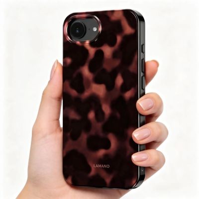 4. Tech-Protect Lamano MagSafe case for iPhone 16e / 17e - black and brown