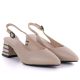 4. Women's sandals with decorative heels, beige, Vinceza 26-62285