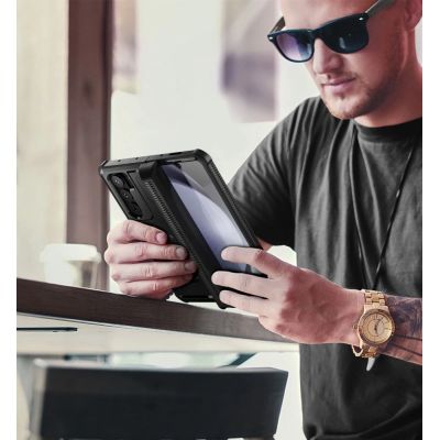 3. Tech-Protect Kevlar Pro Pen Case for Samsung Galaxy Z Fold 5 - Black