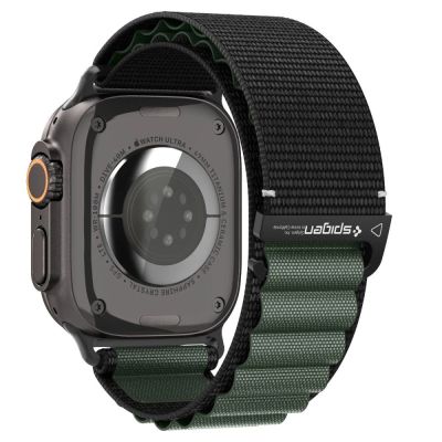 2. Strap Spigen WBF1 Strap for Apple Watch 44 / 45 / 46 / 49 mm - Black and Green