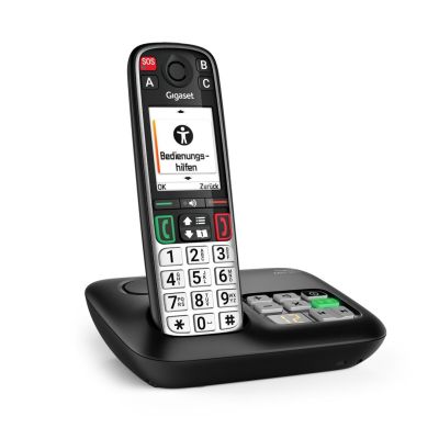 Gigaset EASY 500A Analog/DECT Telephone Caller Name and ID Black, Silver