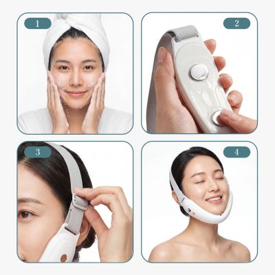 9. Belleskin by MAXGROOM M-170 EMS LED Face and Chin Massager - White