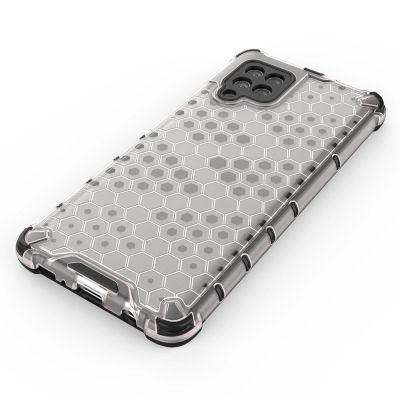 4. Honeycomb Case armor cover with TPU Bumper for Samsung Galaxy A42 5G transparent