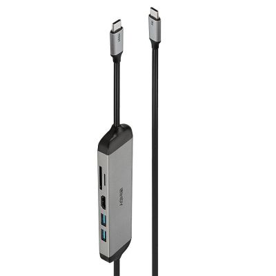6. Lindy 43326 Docking Station Wired USB 3.2 Gen 1 (3.1 Gen 1) Type-C Black, Gray