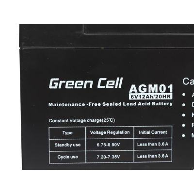3. GREEN CELL GEL BATTERY AGM01 6V 12AH