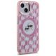 4. Karl Lagerfeld IML Monogram Karl & Choupette Head MagSafe iPhone 15 Case - Pink