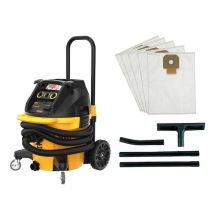 DeWALT DWV905MKIT-QS 38L Cylinder Vacuum Cleaner Wet and Dry 1400W Dust Bag