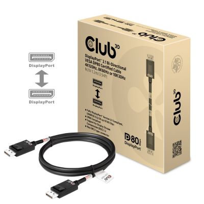 2. CLUB3D CAC-1091 DisplayPort Cable 1.2m Black