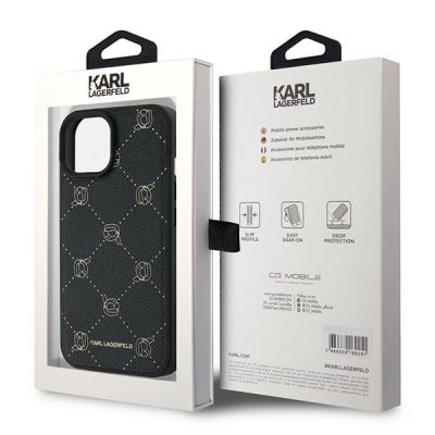 8. Karl Lagerfeld Karl Head MagSafe Case for iPhone 15 Plus - Black
