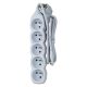 4. ESPERANZA POWER STRIP 5 SOCKETS 1.5M WHITE ELK207W