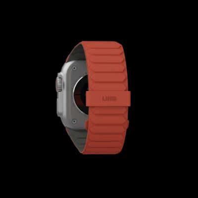 2. UAG Pathfinder Silicone Double-Sided Magnetic Strap for Apple Watch 42 / 44 / 45 / 46 / 49mm - Gray-Orange