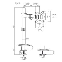 MACLEAN DESK MOUNT FOR LCD MONITOR MC-572N