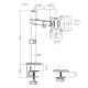 MACLEAN DESK MOUNT FOR LCD MONITOR MC-572N