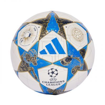 5. adidas UCL Mini 25/26 League Stage Football White, Blue, and Gold JP1544