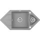1.5-bowl granite sink with drainer - Space-Saver ZQP S653 5908212063941