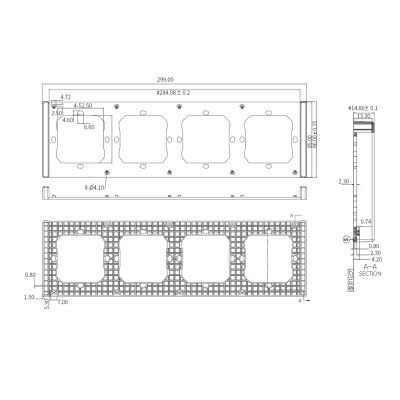 2. Sonoff Quadruple Mounting Frame for Installing M5-80 Wall Switches