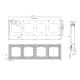 2. Sonoff Quadruple Mounting Frame for Installing M5-80 Wall Switches