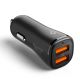 2. Spigen Essential EV302 30W 2-Port USB-A Car Charger - Black