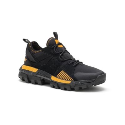 2. Cat Caterpillar Raider Sport Men's Suede Sneakers Black/Yellow (P724513)