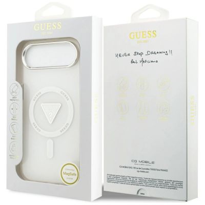 8. Guess IML Gradient Triangle Logo MagSafe Case for iPhone Air - Clear
