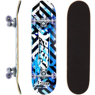 18. STREET BLUE WOODEN SKATEBOARD BEST SPORTING