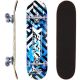 18. STREET BLUE WOODEN SKATEBOARD BEST SPORTING