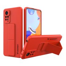 Wozinsky Kickstand Case silicone case with stand Xiaomi Redmi Note 11 Pro red