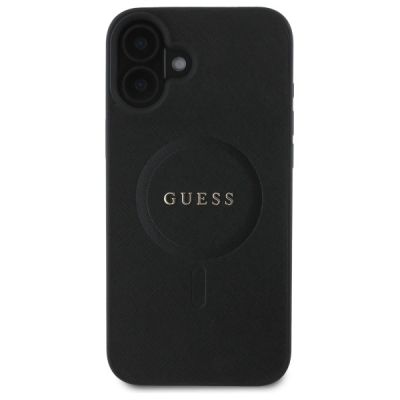 3. Guess Saffiano Classic Logo MagSafe case for iPhone 16 - black