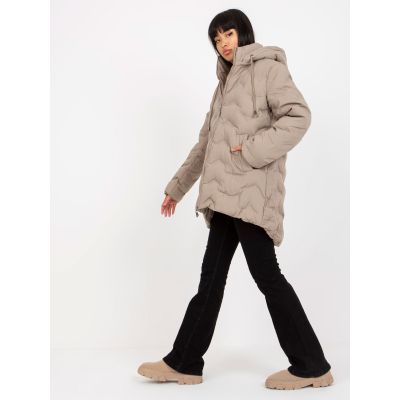 2. Beige down winter jacket with hood (NM-KR-P22-6632-62.00P)