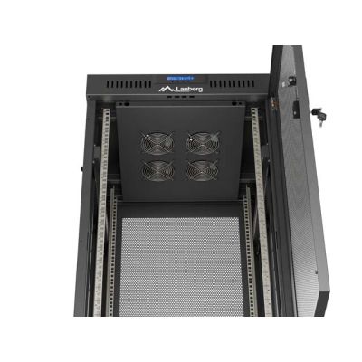 13. LANBERG FLOORING RACK CABINET 19" 24U 600X600 BLACK PERFORATED DOOR LCD (FLAT PACK) V2