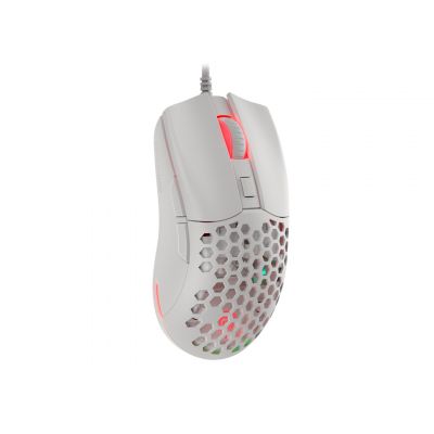 4. Genesis Krypton 750 Light 8000 DPI Gaming Mouse PAW3333 RGB White Gaming Mouse