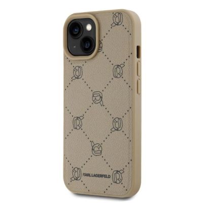3. Karl Lagerfeld Magsafe Karl Head iPhone 15 Case - Beige