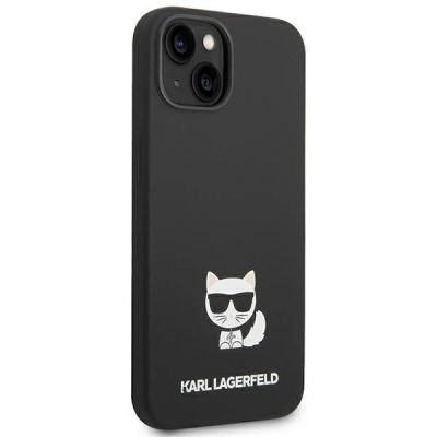 4. Karl Lagerfeld Silicone Choupette Body Case for iPhone 13 / 14 / 15 - Black