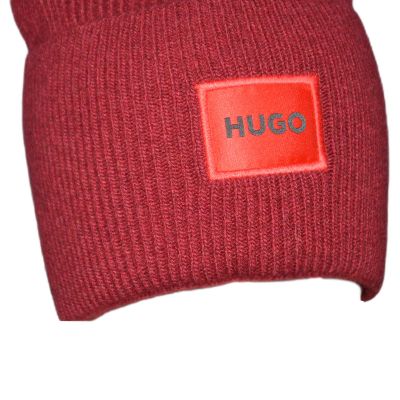 4. Hugo Boss Beanie Wool Winter Hat Red - 50496011-604
