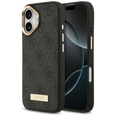 Guess 4G Logo Plate MagSafe case for iPhone 17 - black