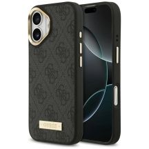 Guess 4G Logo Plate MagSafe case for iPhone 17 - black