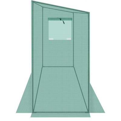 39. GREENHOUSE FOR TOMATOES AND CUCUMBERS 200x77x168-150CM PE GREEN