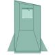 39. GREENHOUSE FOR TOMATOES AND CUCUMBERS 200x77x168-150CM PE GREEN