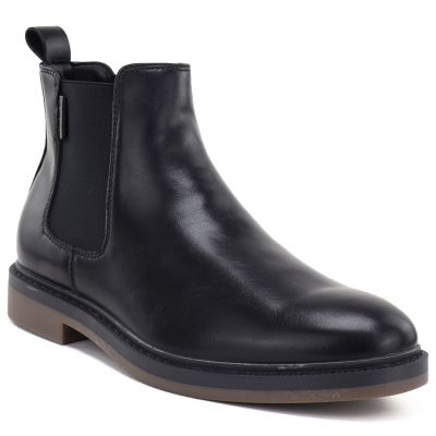 Men's leather Chelsea boots, unlined, black, Big Star UU174280